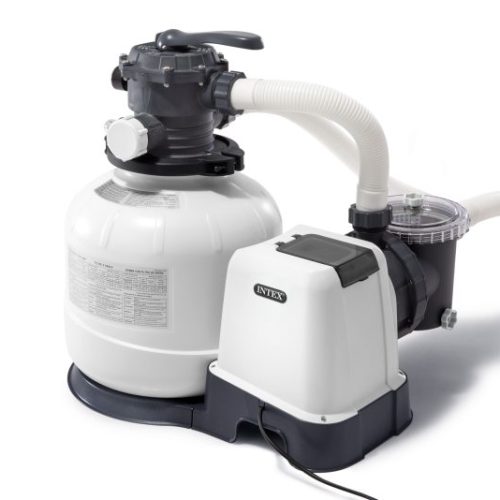 Intex peščana pumpa SX2100 idealna za bazene do 37.8m³. Sa protokom od 7.9m³/h, 6 funkcija, tajmerom i manometrom, pruža efikasno i jednostavno održavanje.
