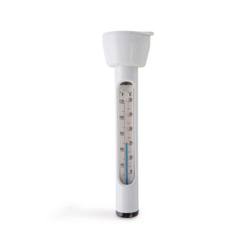 Originalni Intex termometar za bazene i SPA, meri temperaturu u °C i °F (0-50 °C i 30-120 °F). Dolazi sa trakom za vezivanje i jednostavan je za upotrebu.