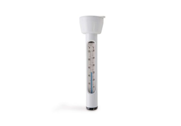 Originalni Intex termometar za bazene i SPA, meri temperaturu u °C i °F (0-50 °C i 30-120 °F). Dolazi sa trakom za vezivanje i jednostavan je za upotrebu.